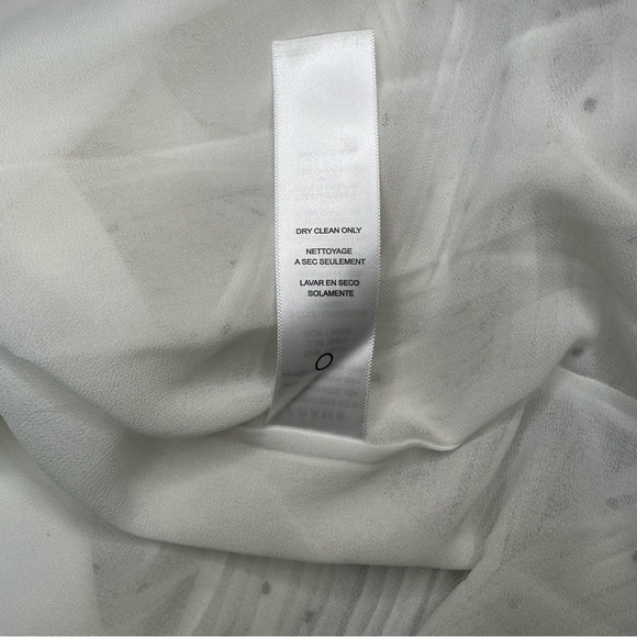 FRAME Gathered Keyhole Tie Neck Dress Sz XL - Picture 13 of 13